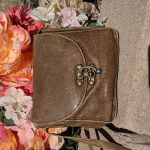 Vintage Leather Crossbody Purse.      #126